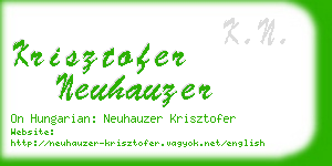 krisztofer neuhauzer business card